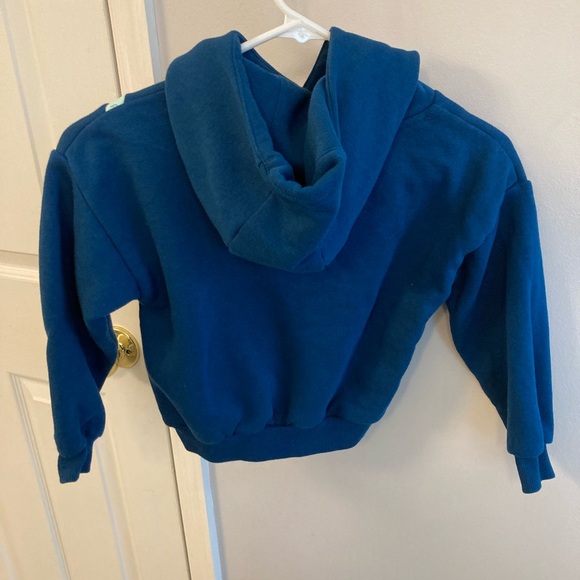 Nike Girls Cropped Hoodie Sweatshirt Teal and blue Size Small - Picture 4 of 4